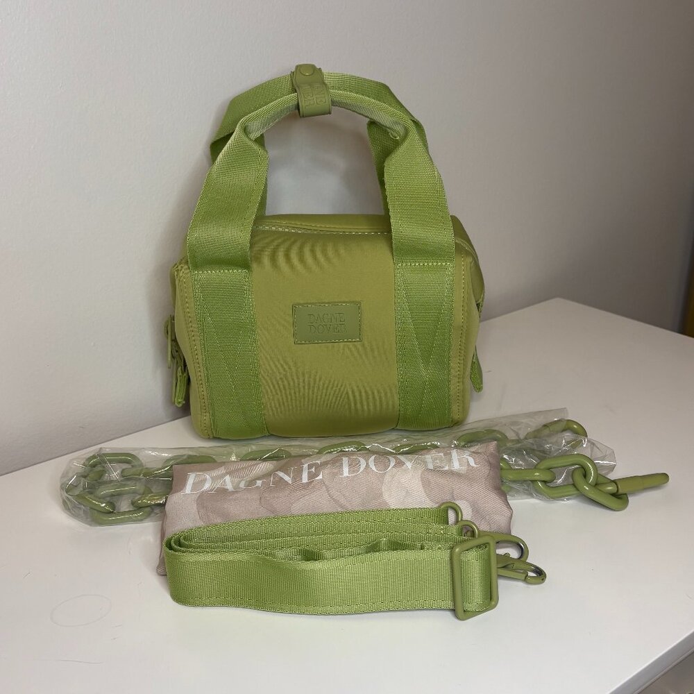 Dagne Dover London Carryall line Green Small Barely Used RARE FIND - Picture 4 of 14